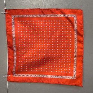 Red Patterned Pocket Square